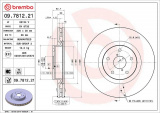 Brzdový kotouč BREMBO 09.7812.21 - SUBARU