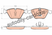Sada brzdových destiček TRW GDB2021 - BMW 5