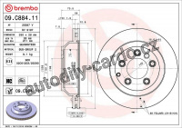 Brzdový kotouč BREMBO 09.C884.11