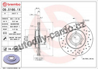 Brzdový kotouč BREMBO 09.5166.1X