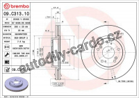 Brzdový kotouč BREMBO 09.C313.11 - HONDA