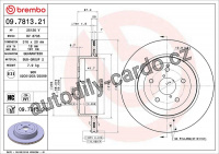 Brzdový kotouč BREMBO 09.7813.21 - SUBARU Brzdový kotouč BREMBO 09.7813.21 - SUBARU