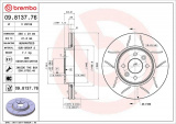 Brzdový kotouč BREMBO MAX 09.8137.76 - RENAULT
