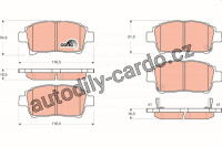Sada brzdových destiček TRW GDB3317 - TOYOTA COROLLA