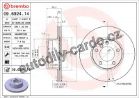 Brzdový kotouč BREMBO 09.6924.11