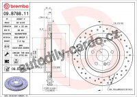 Brzdový kotouč BREMBO 09.B788.11 - MERCEDES-BENZ Brzdový kotouč BREMBO 09.B788.11 - MERCEDES-BENZ