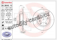Brzdový kotouč BREMBO 08.B649.10