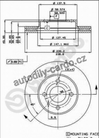 Brzdový kotouč BREMBO 09.3140.10 - ALFA ROMEO