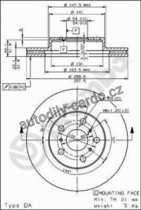 Brzdový kotouč BREMBO 09.5676.10 - TOYOTA Brzdový kotouč BREMBO 09.5676.10 - TOYOTA
