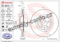 Brzdový kotouč BREMBO 09.B970.11 - AUDI, PORSCHE