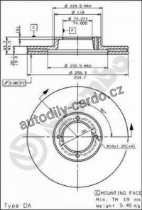 Brzdový kotouč BREMBO 09.5677.10 - TOYOTA Brzdový kotouč BREMBO 09.5677.10 - TOYOTA