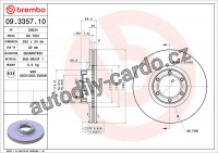 Brzdový kotouč BREMBO 09.3357.10 - RENAULT