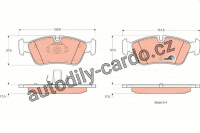 Sada brzdových destiček TRW GDB1348 - BMW 3