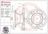 Brzdový kotouč BREMBO 09.7316.20 - IVECO