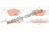 Sada brzdových destiček TRW GDB1351 - OPEL ASTRA G