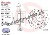 Brzdový kotouč BREMBO 09.B879.11 - MERCEDES-BENZ
