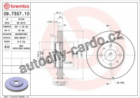 Brzdový kotouč BREMBO 09.7357.10 - NISSAN Brzdový kotouč BREMBO 09.7357.10 - NISSAN