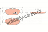 Sada brzdových destiček TRW GDB1040 - OPEL ASTRA F, CORSA B