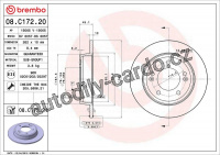 Brzdový kotouč BREMBO 08.C172.20