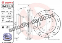 Brzdový kotouč BREMBO 09.9496.10