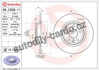 Brzdový kotouč BREMBO 08.C208.11