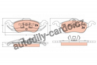 Sada brzdových destiček TRW GDB1358 - FORD FOCUS