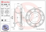 Brzdový kotouč BREMBO 09.9498.10
