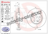 Brzdový kotouč BREMBO 09.5716.10 - MERCEDES-BENZ