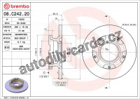 Brzdový kotouč BREMBO 08.C242.20