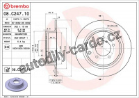 Brzdový kotouč BREMBO 08.C247.10