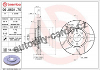 Brzdový kotouč BREMBO MAX 09.8601.75 - OPEL