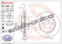 Brzdový kotouč BREMBO 09.7823.10 - MERCEDES-BENZ Brzdový kotouč BREMBO 09.7823.10 - MERCEDES-BENZ