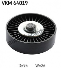 Vratná/vodící kladka, klínový žebrový řemen SKF VKM 64019