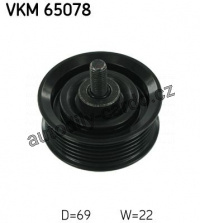 Vratná/vodící kladka, klínový žebrový řemen SKF VKM 65078