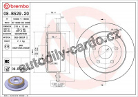 Brzdový kotouč BREMBO 08.B529.21