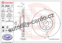 Brzdový kotouč BREMBO 09.9586.11 - VOLVO