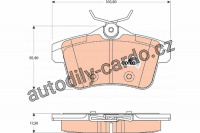 Sada brzdových destiček TRW GDB1828 - PEUGEOT 3008 09-