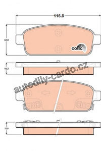 Sada brzdových destiček TRW GDB1844 - OPEL ASTRA J 09-