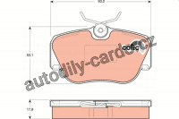 Sada brzdových destiček TRW GDB817 - MERCEDES