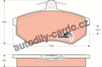 Sada brzdových destiček TRW GDB826 - AUDI 80