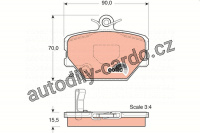 Sada brzdových destiček TRW GDB1365 - SMART