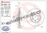 Brzdový kotouč BREMBO 09.9557.11 Brzdový kotouč BREMBO 09.9557.11