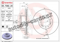 Brzdový kotouč BREMBO 09.7382.20 - MAN
