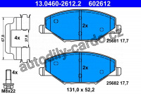 Sada brzdových destiček ATE 13.0460-2612 (AT 602612) Sada brzdových destiček ATE 13.0460-2612 (AT 602612)