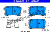 Sada brzdových destiček ATE 13.0460-2615 (AT 602615) Sada brzdových destiček ATE 13.0460-2615 (AT 602615)