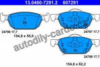 Sada brzdových destiček ATE 13.0460-7291 (AT 607291) Sada brzdových destiček ATE 13.0460-7291 (AT 607291)