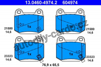 Sada brzdových destiček ATE 13.0460-4974 (AT 604974) - MITSUBISHI, NISSAN Sada brzdových destiček ATE 13.0460-4974 (AT 604974) - MITSUBISHI, NISSAN