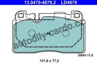 Sada brzdových destiček ATE Ceramic 13.0470-4879 (AT LD4879) Sada brzdových destiček ATE Ceramic 13.0470-4879 (AT LD4879)