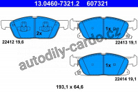 Sada brzdových destiček ATE 13.0460-7321 (AT 607321) Sada brzdových destiček ATE 13.0460-7321 (AT 607321)