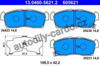 Sada brzdových destiček ATE 13.0460-5621 (AT 605621) Sada brzdových destiček ATE 13.0460-5621 (AT 605621)